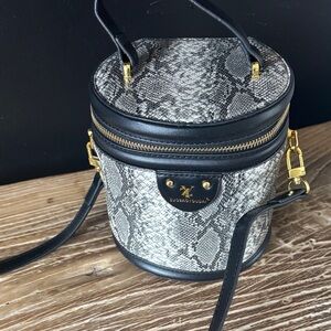Women's Snakeskin Pattern Bag - Black and Gray